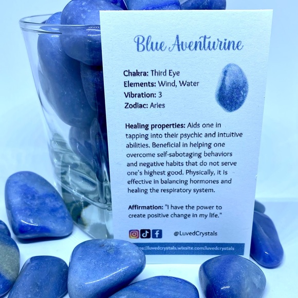 Blue Aventurine Tumbled crystal 💎 - Picture 2 of 3